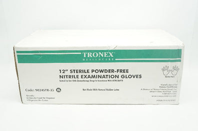 Tronex 9024STR-35 12inch Powder-Free Nitrile Examination Gloves XL - Box of 200